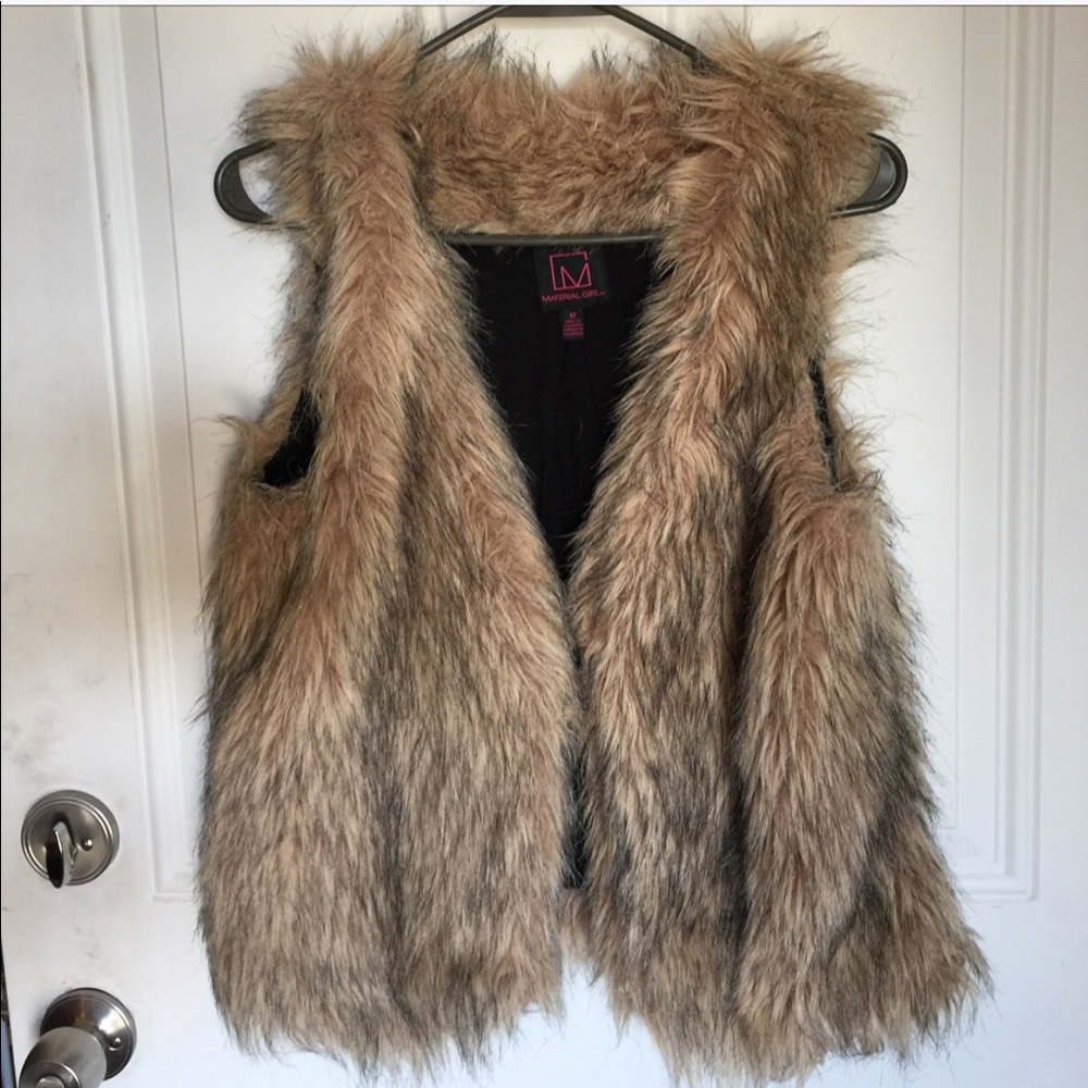 Brown furry vest